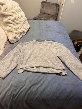 Topshop Light Gray Crewneck Sweater